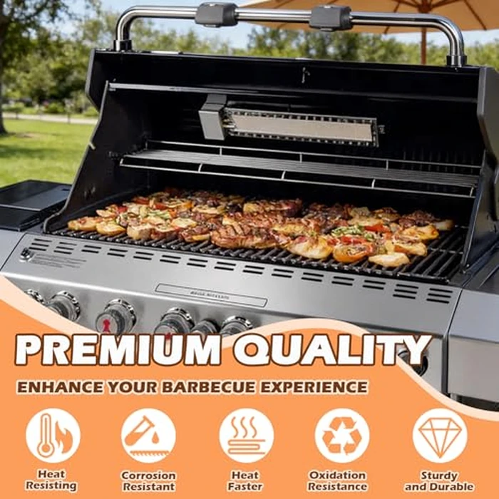 64849 Burner Support Brackets Replacement Parts for Weber Summit S/E-670 S/E-650 S/E-620 Gas Weber Summit Grill Parts, Flavorizer Bars Brackets for Weber Summit 600 Series Grill Center Accessories by MOASKER - Image 3