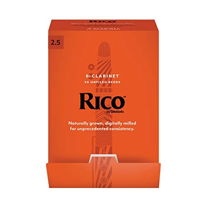 D’Addario Woodwinds, Rico Bb Clarinet Reeds, RCA0125-B50, Strength 2.5, 50-pack by D'Addario - Used - Like New condition - US$77.09