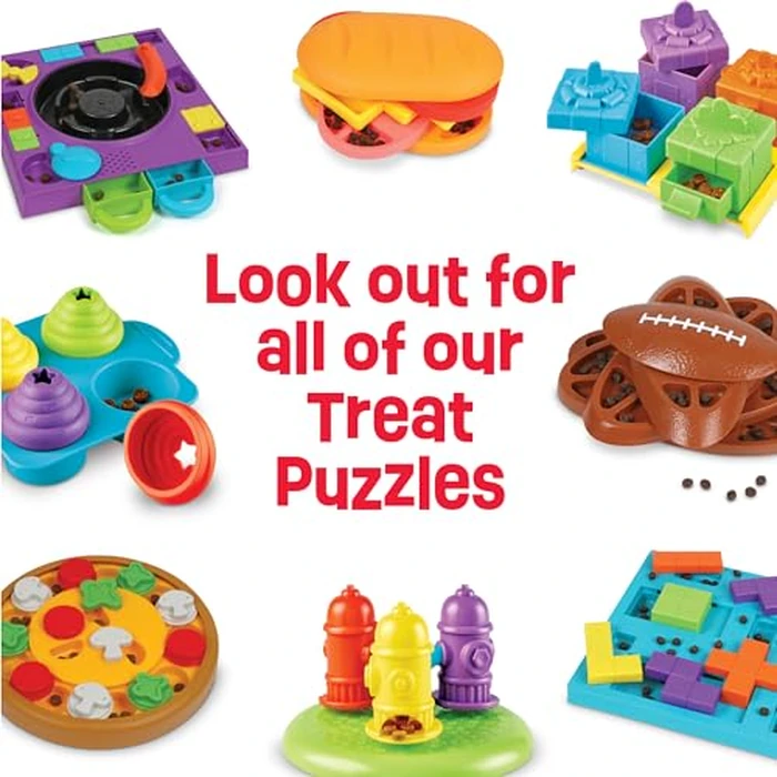 Brightkins Pizza Party! Treat Puzzle - Interactive Dog Toys, Dog Puzzle Toy and Slow Feeder, Enrichment Feeder for Dogs and Cats, Puppy Toys to Keep Them Busy, Cat Enrichment Puzzles by Brightkins - Image 6