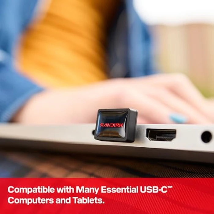 SANDISK 512GB Extreme Fit USB-C Flash Drive - Up to 400MB/s Read speeds, USB 3.2 Gen 1, USB Type-C - Plug-and-Stay Storage - Black - SDCZ530-512G-G46 by SanDisk - Image 2