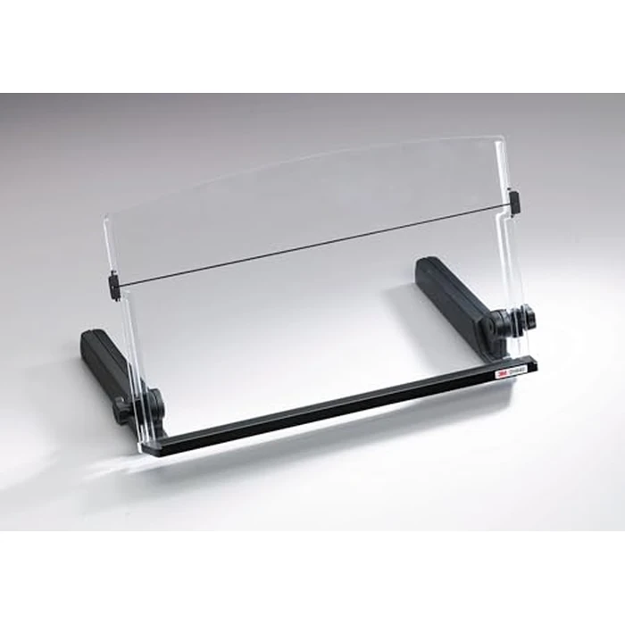 3M Ergonomic Adjustable Document Holder, 18" Wide, 300 Sheet Capacity, Elastic Line Guide, Weighted Base by 3M - Used - Very Good condition