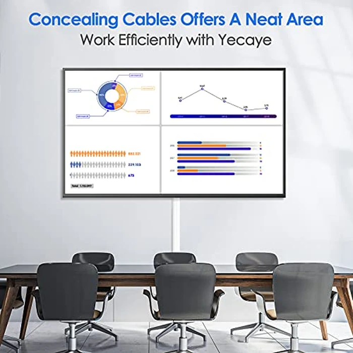 Yecaye 8 Pack Cable Concealer, 125 in Large Size TV Cable Cord Hider, Cable Management for Wires on Wall, Paintable Cable Cord Organizer for Home Office, 8X L15.7 X W1.18 X H0.6 in by Yecaye - Image 5