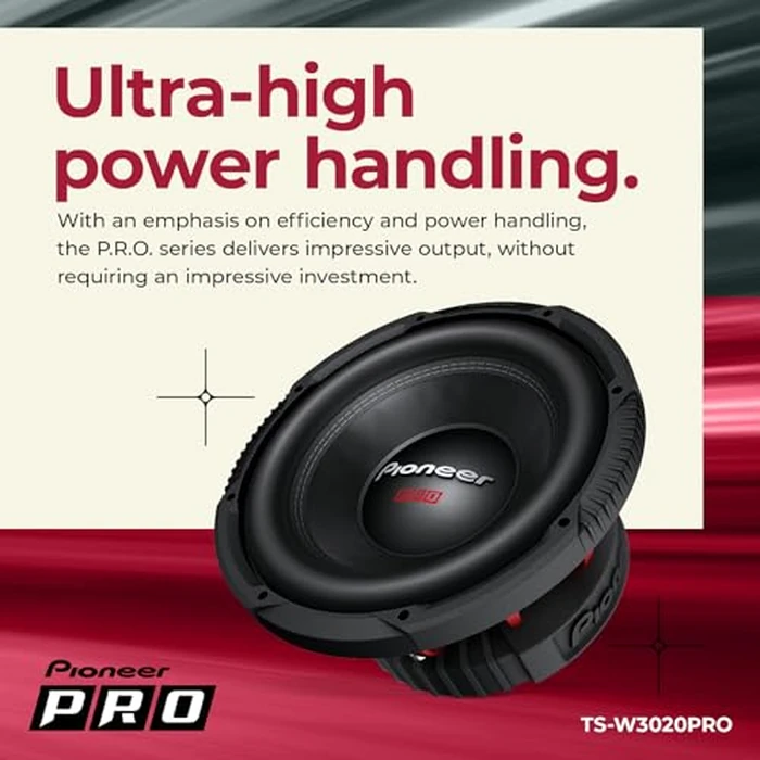 PIONEER P.R.O. Series TS-W3020PRO 12” Subwoofer - 3500W Max, 1800W RMS, Sealed or Ported Enclosure Compatible, Strong Bass, High Power, Performance and Output by PIONEER - Image 3