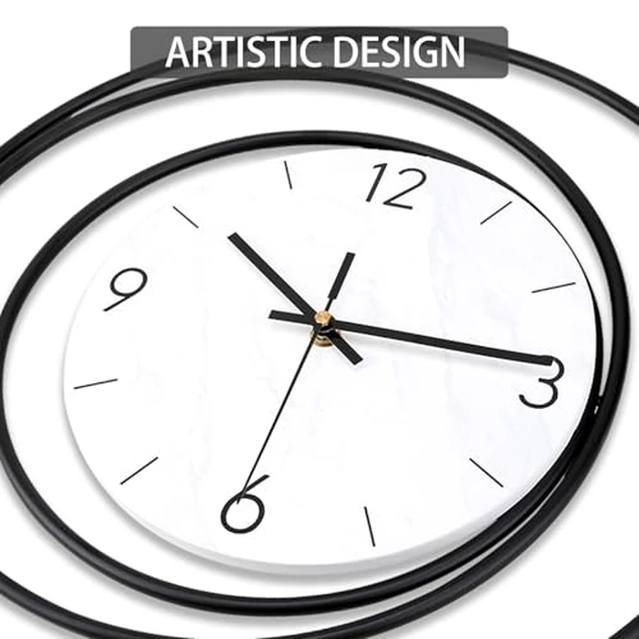 Decorative Wall Clocks,Silent Non-Ticking Quality Quartz Battery Operated,Large Wall Clock for Living Room Kitchen Home Bathroom Bedroom Wall Decor, White,16inch/40.6cm by Dankeit - Image 3
