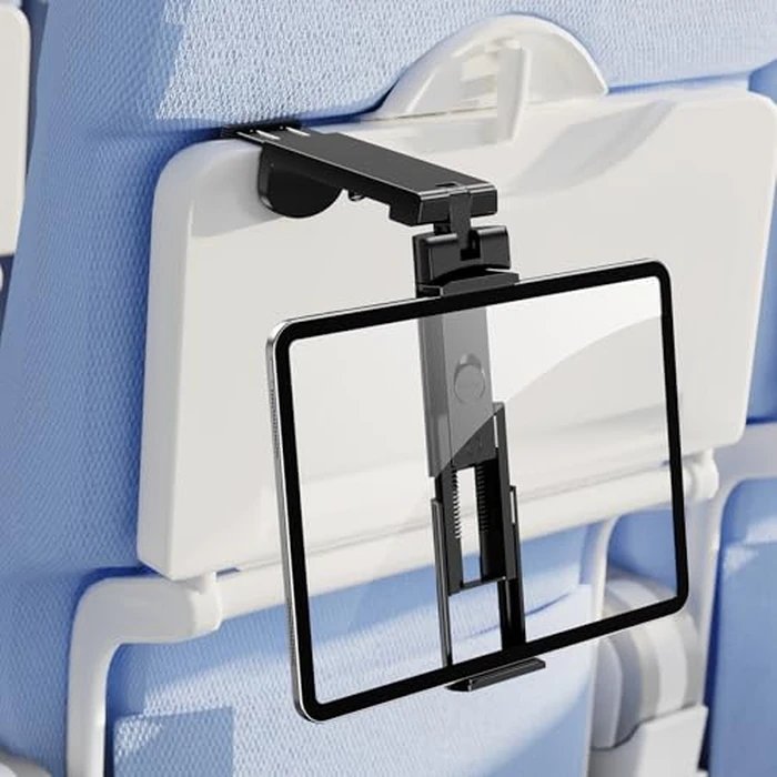 nediea Universal Handfree Tablet Mount with 360 Degree Rotation, Compatible with 4-10" Smartphones & Tablets, Portable Travel Must Haves for Plane Tray Table, Home, Kitchen, Office, Outdoor by nediea - Used - Very Good condition - US$18.63