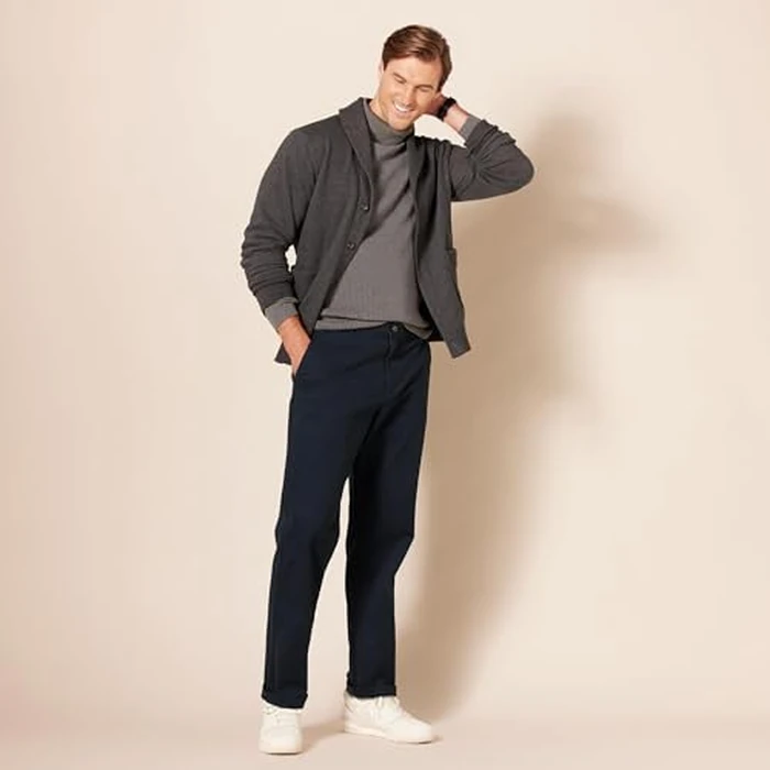 Amazon Essentials Men's Athletic-Fit Chino Pants, Black, 34W x 29L by Amazon Essentials - Image 3