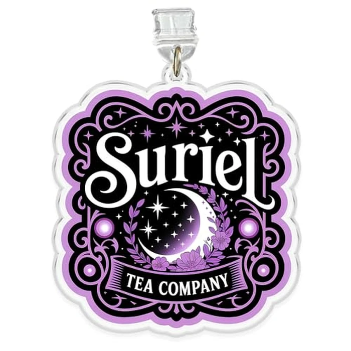 Suriel Tea Company Kindle Charms, Dust Plug Charm 1.5 Inches ACOTAR Bookish Book Club Romantasy Fantasy Reading Lightning/Type C Acrylic Material Accessories Kindle, Charms for E-Reader, Phone Gifts by Generic - Used - Like New condition