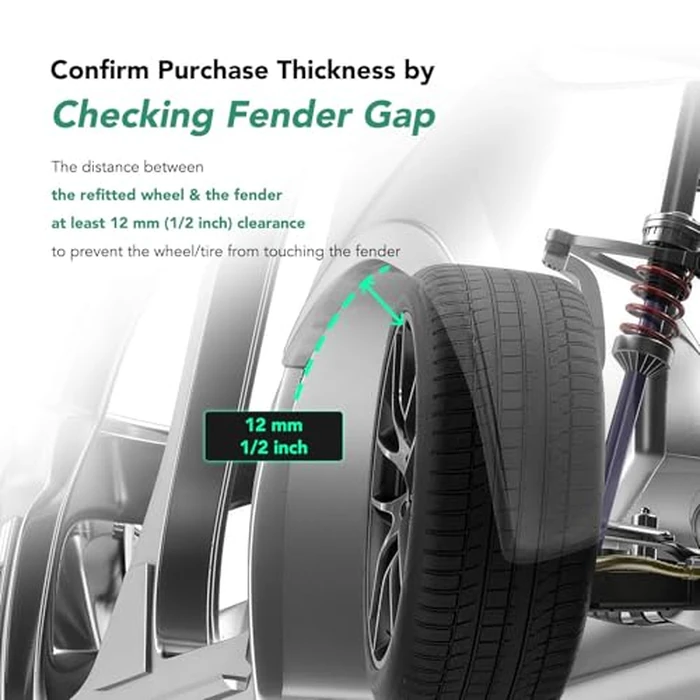 YHTAUTO 5x100mm Wheel Spacers 6mm w/o Bolts Fits Subaru Baja BRZ Crosstrek Forester Impreza, Tire Spacers, 56.1mm Center Bore 5 Lug 4PCS Black by YHTAUTO - Used - Very Good condition