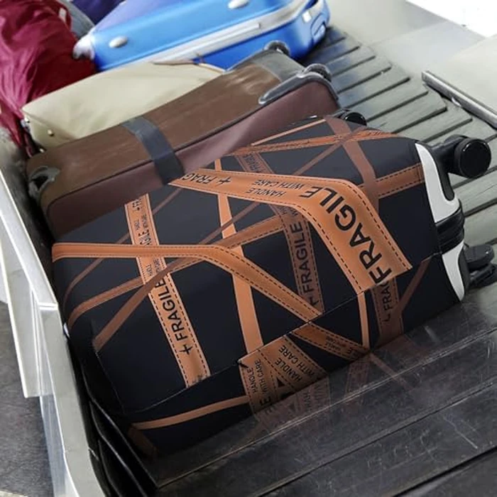 Explore Land Travel Luggage Cover Suitcase Protector Fits 23-26 Inch Case (Gold Fragile, M) by Explore Land - Image 7