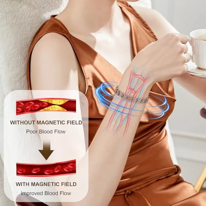 Fashtour Copper Bracelet and Ring Set for Women, 99.99% Pure Copper Magnetic Bracelet with Butterfly Design & Matching Adjustable Heart Ring - 3800 Gauss Magnets, Includes Sizing Tool & Gift Box by Fashtour - Image 4