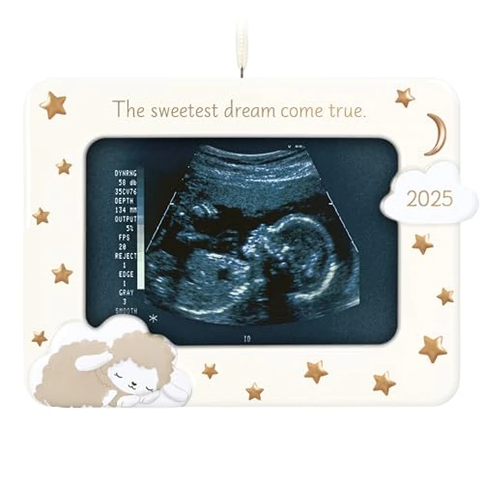 Hallmark Keepsake Christmas Ornament 2025, Sweetest Dream Come True Photo Frame 2025, Porcelain, New Baby Gifts by Hallmark Keepsake - Used - Very Good condition - CA$10.29