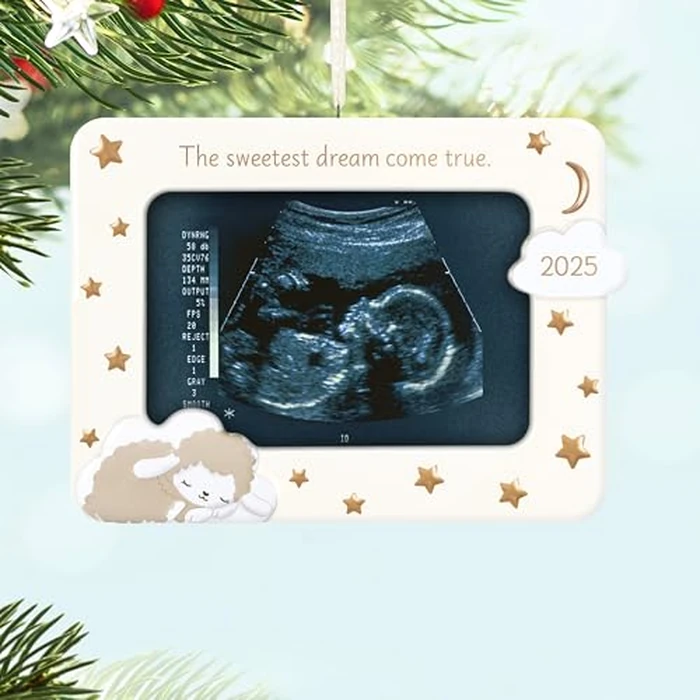 Hallmark Keepsake Christmas Ornament 2025, Sweetest Dream Come True Photo Frame 2025, Porcelain, New Baby Gifts by Hallmark Keepsake - Image 2