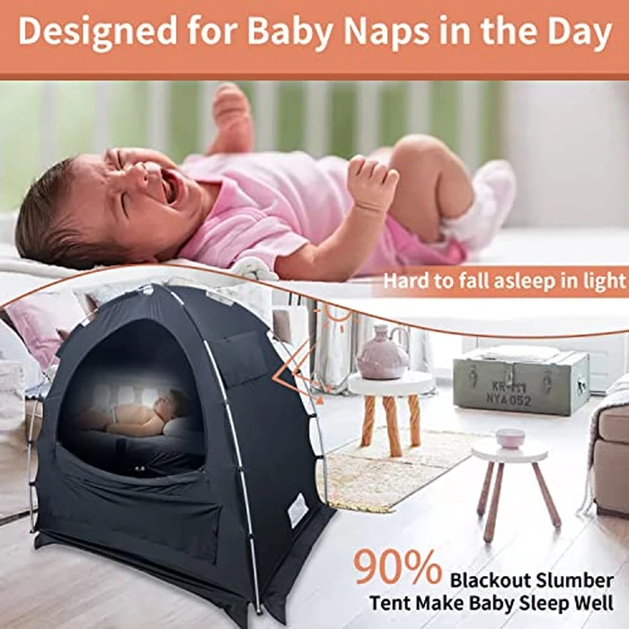 Crib Blackout Cover for Pack N Play, Jonnick Canopy Cover, 90% Blackout Tent for Travel Crib, Portable Stretchy Netting Cover by Jonnick - Image 5