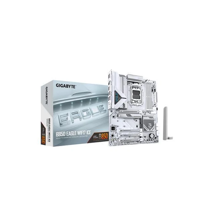 GIGABYTE B850 EAGLE WIFI7 ICE AMD AM5 LGA 1718 Motherboard, ATX, DDR5, 3x M.2, PCIe 5.0, USB-C, WIFI7, 2.5GbE LAN, EZ-Latch by GIGABYTE - Image 1