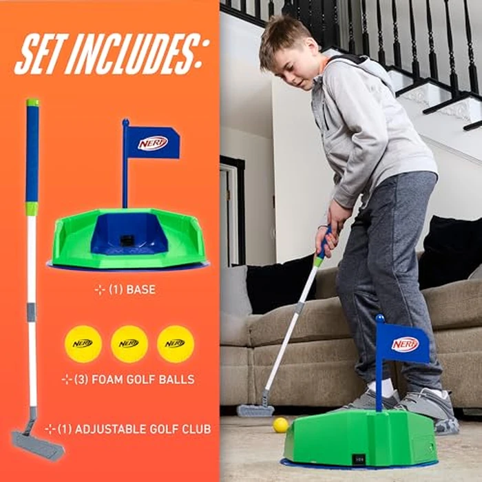 NERF Pivot Putt Golf Game - Automatically Fires Back the Golf Balls - 3 Modes of Play - Spin Mode for Challenge Play by Franklin Sports - Image 4