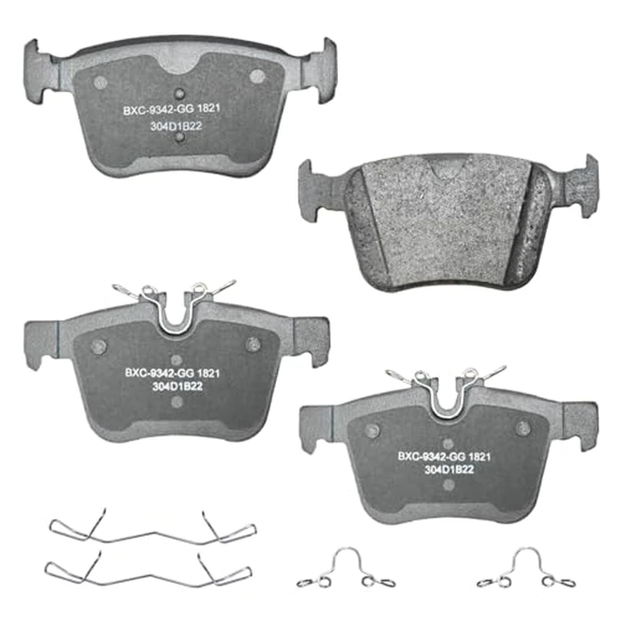 Bendix Premium SBC1821 Ceramic Rear Brake Pads for Select Models Jaguar E-Pace,F-Pace,I-Pace,XE,XF,Land Rover Discovery,Sport,Range Rover Evoque,Velar,Volvo S60,S90,V60,V90,Cross Country,XC60,XC90 by Bendix - Image 1