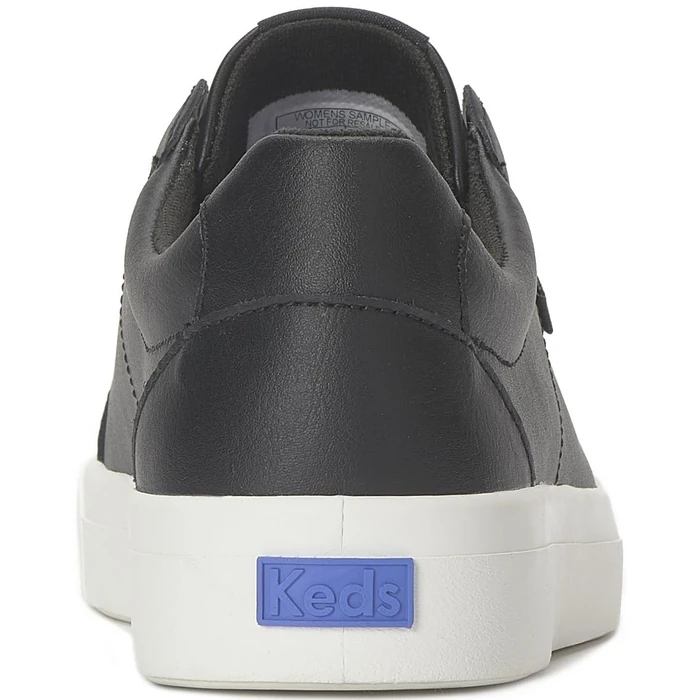 Keds Women's Pursuit Zip Fashion Sneaker, Black Leather, 4 by Keds - Image 3