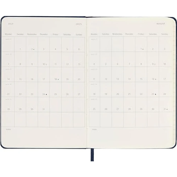 Moleskine Classic 12 Month 2025 Weekly Planner, Hard Cover, Large (5" x 8.25"), Sapphire Blue, 144 pages by Moleskine - Image 6