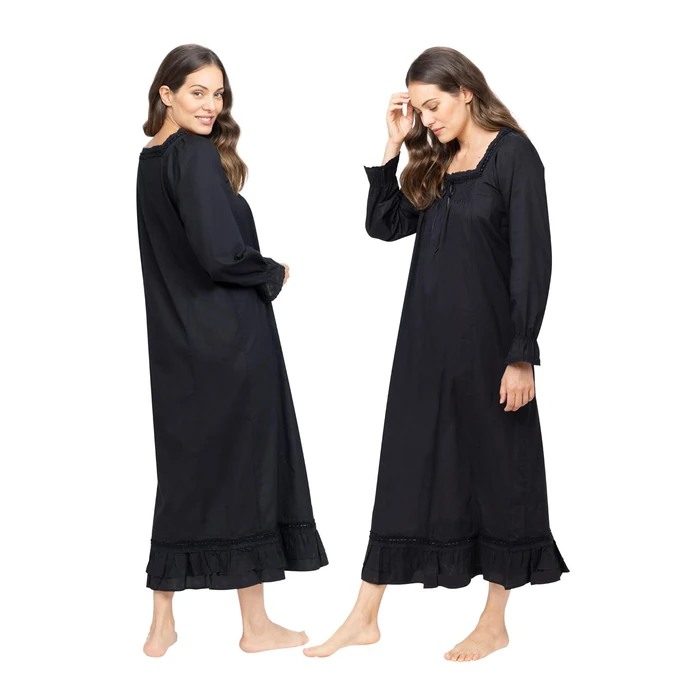 The 1 for U Women's Nightgowns & Sleepshirts - Sleepwear For Women, Black, M by The 1 for U - Image 2