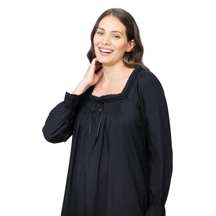 The 1 for U Women's Nightgowns & Sleepshirts - Sleepwear For Women, Black, M by The 1 for U - Image 3