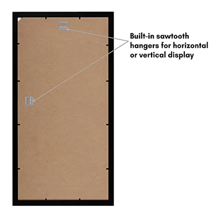 Americanflat 11x22 Newspaper Frame with Polished Plexiglass - Display for Assorted Media Articles - Signature Collection - Modern Picture Frame for Wall Display - Black by Americanflat - Image 4