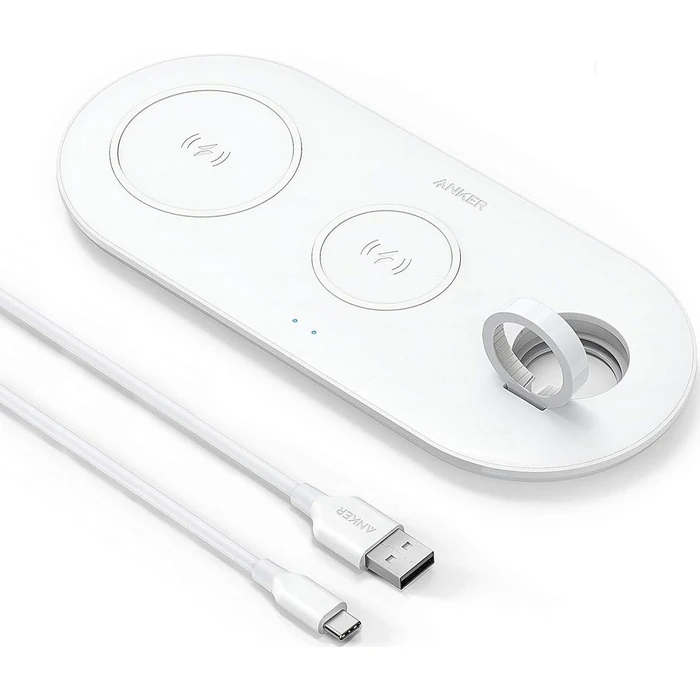 Anker PowerWave 3-in-1 Station with Watch Charging Holder - White by Anker - Refurbished - Excellent condition