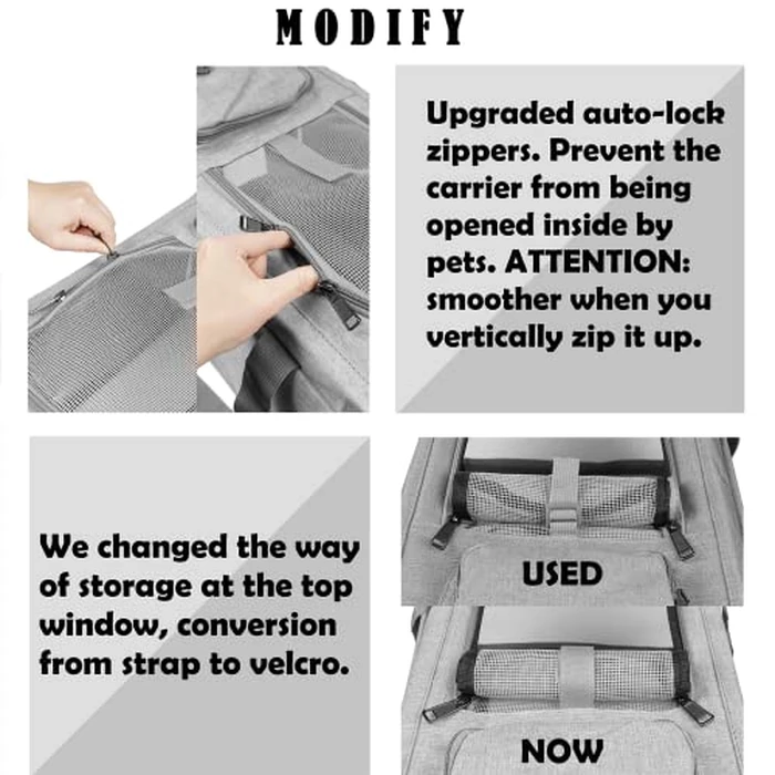 GAPZER Pet Carrier for Large Cats, Soft-Sided Cat Carrier for Medium Big Cats and Puppy up to 20lbs, Washable Dog Carrier Privacy Protection for Home Outdoor Travel by GAPZER - Image 3
