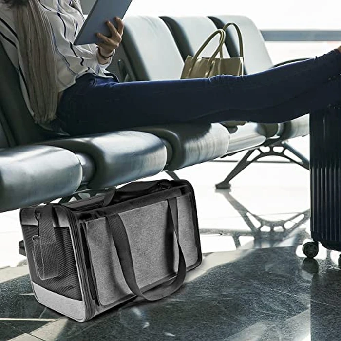 GAPZER Pet Carrier for Large Cats, Soft-Sided Cat Carrier for Medium Big Cats and Puppy up to 20lbs, Washable Dog Carrier Privacy Protection for Home Outdoor Travel by GAPZER - Image 8