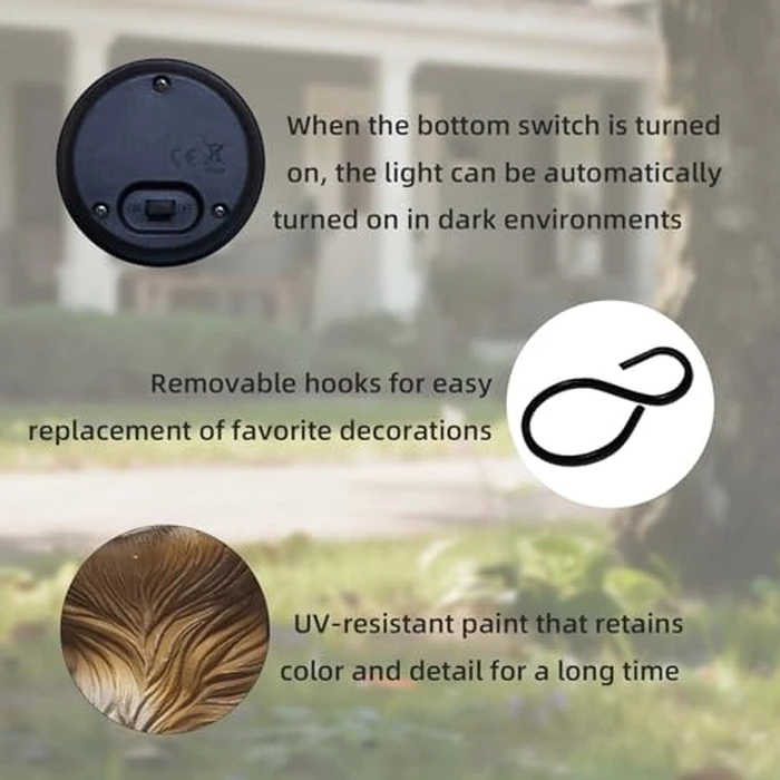 ShengLi TianCheng Solar Garden Decor: 9.8-inch Parent-Baby Sloth Resin Garden Statue w/Solar Lantern - Fence/Lawn Ornament, Yard Decorations Outdoor, Unique Birthday Housewarming Gifts for Mom, Women by ShengLi TianCheng - Image 4