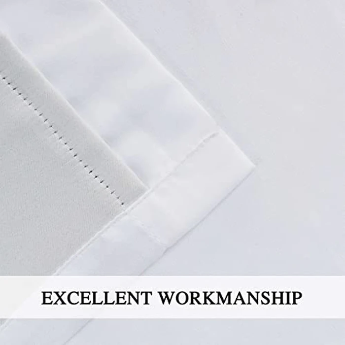 Homechoice Decor Thermal Insulated Blackout Window Curtains, 54" W x 84" L x 2 Panels, Boho Ruched Window Treatments with 3 Rows of Butterfly Flowers, Rustic Rod Pocket Drapes for Room, White (LQ-30) by Homechoice Decor - Image 7