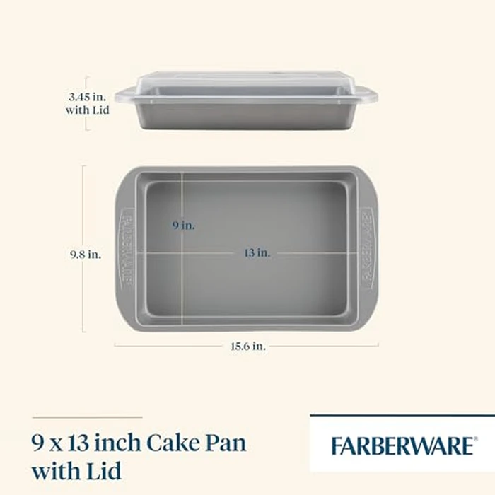 Farberware Nonstick Bakeware Covered Cake Pan, 9-Inch x 13-Inch by Farberware - Image 2