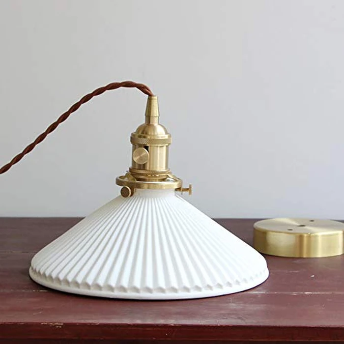 H XD GLOBAL E27 Modern Minimalist Creative Pendant Light, White Ceramic Chandelier, Dining Room Hanging Lamp, Bedroom Bedside Bar Hanging Light,Living Room Pendant Lamp by H XD GLOBAL - Image 5