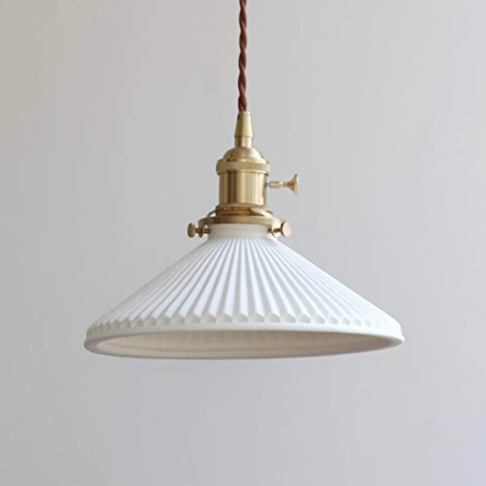 H XD GLOBAL E27 Modern Minimalist Creative Pendant Light, White Ceramic Chandelier, Dining Room Hanging Lamp, Bedroom Bedside Bar Hanging Light,Living Room Pendant Lamp by H XD GLOBAL - Image 6