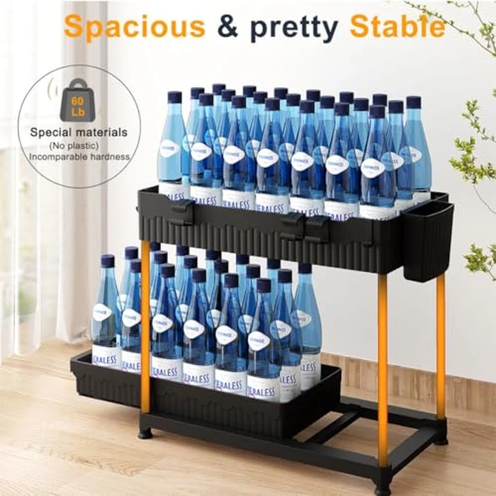 Sevenblue 3 Pack Under Sink Organizers,2-Tier Multi-Use Kitchen and Bathroom Organizers and Storage with Sliding Drawers,Bathroom Cabinet Organizer (Black,12.8 Inch) by Sevenblue - Image 5