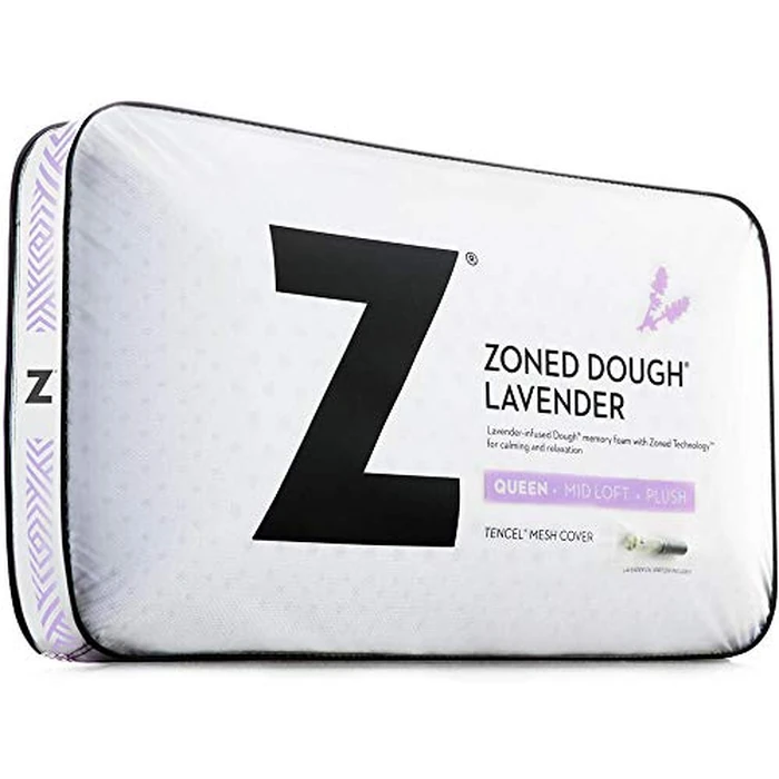 MALOUF Z Zoned Dough Memory Foam Infused with Real Natural Lavender Oil Aromatherapy Pillow Spray Included-Queen, purple by MALOUF - Image 5