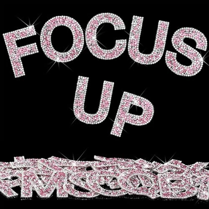 Locacrystal 34Pcs Rhinestone Letter Stickers Bling Glitter Alphabet A-Z Letters Self-Adhesive Crystal Rhinestones Word Sticker Iron on Letters for Clothing Art Crafts DIY Decors(Rose+White,2.24") by Locacrystal - Used - Like New condition - US$17.09