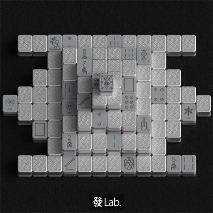 Green Dragon Lab Mono Mahjong Set - Premium Standard Chinese Mahjong with 144 Tiles + 4 Jokers, High-End Aluminum & Acrylic Construction, Dual-Language Rulebook, Lux Storage Case(專業中式麻將) by Pochita - Image 4