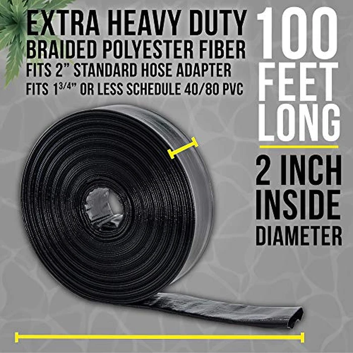 U.S. Pool Supply Pool Backwash Hose 2 Inch Diameter x 100 Feet - Discharge Hose for Pump, Sand Filter & Sump Pump Hoses - Burst Resistant Lay Flat Drainage Hoses for Inground & Above Ground Pools by U.S. Pool Supply - Image 3