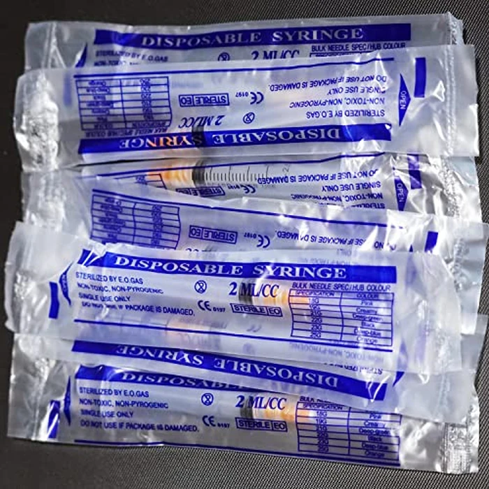 100 Pack 2.5ml 25Ga Plastic Syringe with Measurement for Scientific Labs, Industrial Dispensing Animal and Pet Supplies, Disposable Individually Wrapped by zogsnton - Image 4