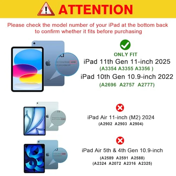 ProCase Clear Case for iPad (A16) 11th Generation 11 Inch 2025/ iPad 10th Generation 10.9 Inch 2022, Slim Light Transparent Anti-Yellow Back Cover -Clearpink by ProCase - Image 2