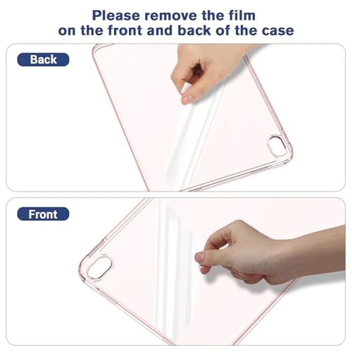 ProCase Clear Case for iPad (A16) 11th Generation 11 Inch 2025/ iPad 10th Generation 10.9 Inch 2022, Slim Light Transparent Anti-Yellow Back Cover -Clearpink by ProCase - Image 6
