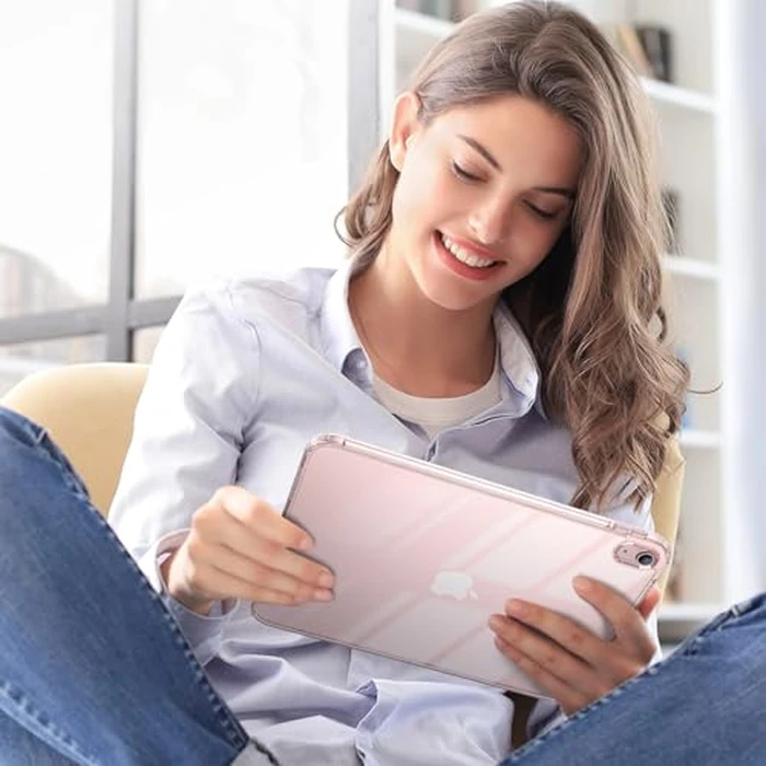 ProCase Clear Case for iPad (A16) 11th Generation 11 Inch 2025/ iPad 10th Generation 10.9 Inch 2022, Slim Light Transparent Anti-Yellow Back Cover -Clearpink by ProCase - Image 8