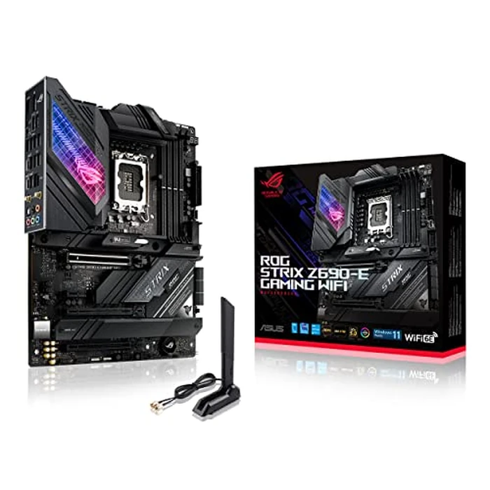 ASUS ROG Strix Z690-E Gaming WiFi 6E LGA 1700(Intel 12th Gen) ATX Gaming Motherboard(PCIe 5.0,DDR5,2.5 Gb LAN,Thunderbolt 4,5xM.2,1xPCIe 5.0 M.2,ROG Hyper M.2 Card,Front Panel USB 3.2 Gen 2x2 Type-C) by ASUS - Used - Good condition - US$284.60