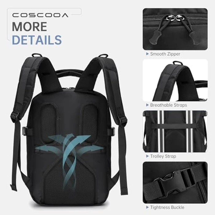 COSCOOA Small Travel Backpack 20L,Personal Item Bag 40x30x15cm,Flight Approved Underseat Travel Bag,Carry on Luggage Bag,Mochila de Viaje,Cabin Size Backpack by COSCOOA - Image 4