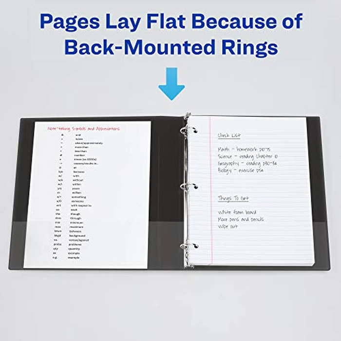 Avery Durable View Binder, 1/2" Slant Rings, 120-Sheet Capacity, DuraHinge, White, Pack of 4 (3362) by Avery - Image 7