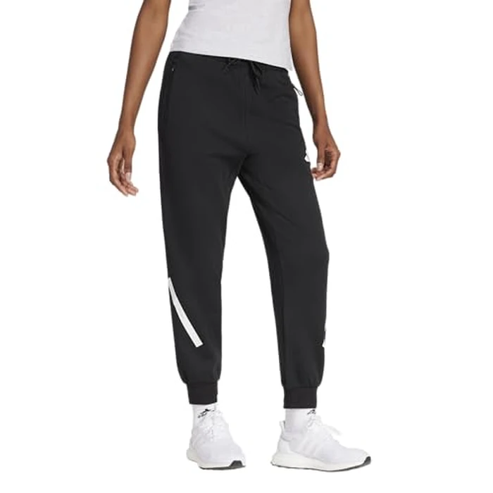 adidas Womens Z.N.E. Sportswear Pants, Black/White, X-Small by adidas - Image 2