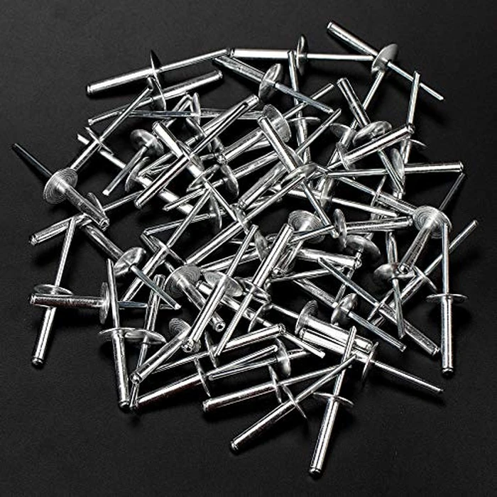 PAGOW 3/16 x 1 Inch (4.8x25mm) Flange Aluminum Blind Rivet, Large Self-Plugging Open End Decorating Fastener Nails Pop Rivets, Core Pulling Rivets Grip Pange 11/16-3/4 Inch (17.4-19mm) (60 Pcs) by PAGOW - Image 4
