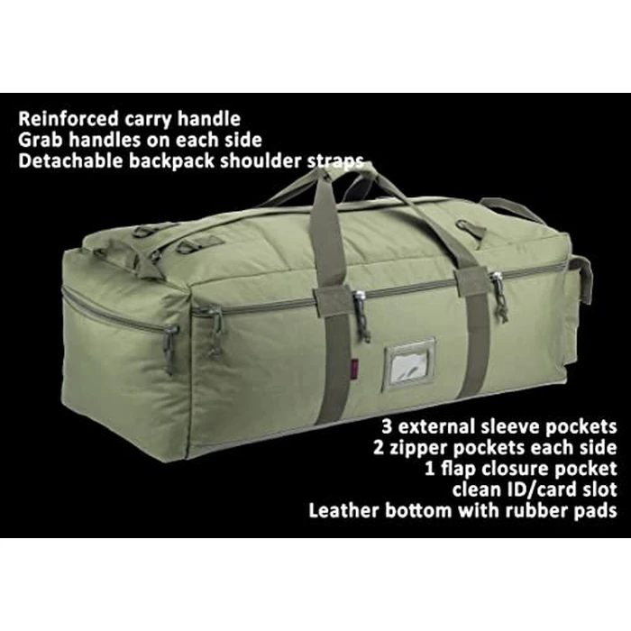 XMILPAX Large Military Duffle Bag Tactical Gear Load Out Bag Deployment Cargo Bag Travel Sports Equipment Duffel Luggage Bag with Backpack Straps 90L Coyote TAN by XMILPAX - Image 4