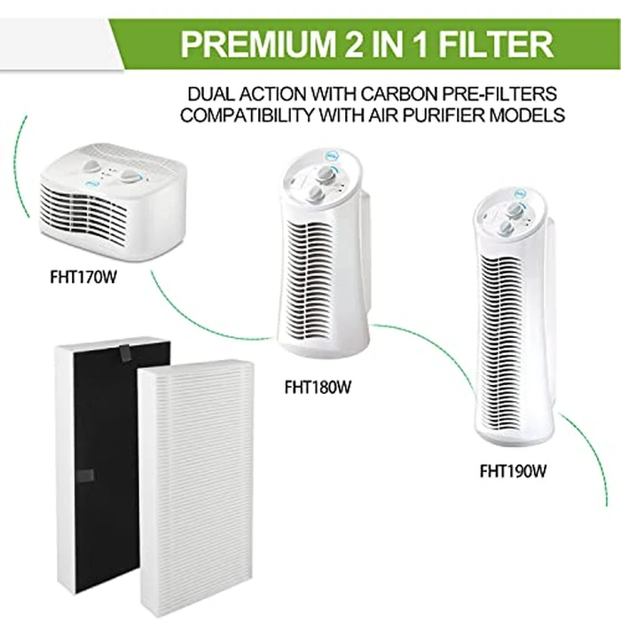 Hepa Filter Replacement for Honeywell U Filter (HRF201B) Febreze FRF102B air purifier filter Compatible with Honeywell HHT270, HHT290 Series 6 Pack by VCLENA - Image 2