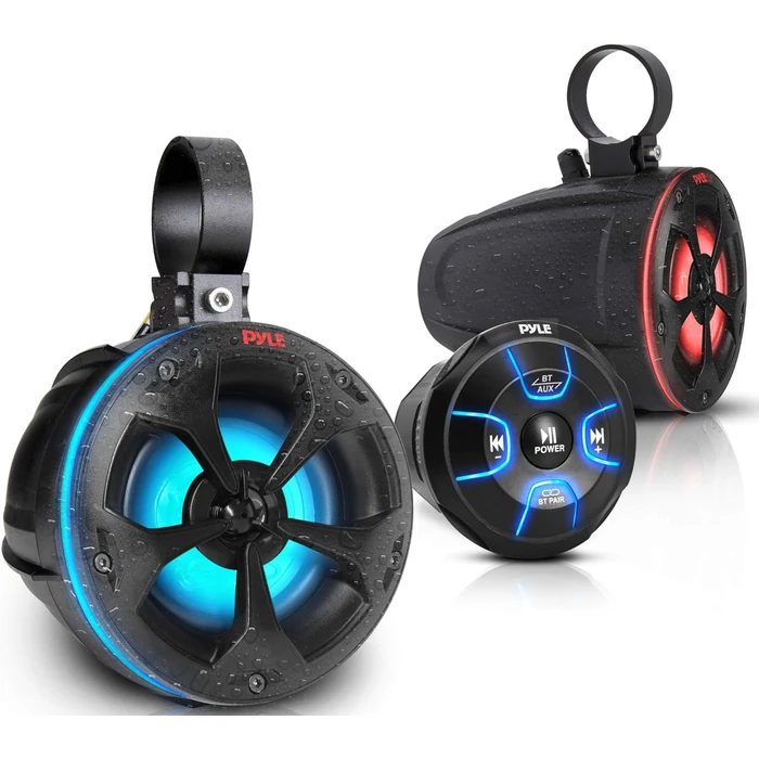 Pyle 2-Way Waterproof Off-Road Speakers PLUTV48KBTR - Black by Pyle - Refurbished - Excellent condition - US$72.53